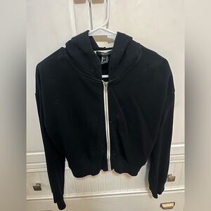 Forever 21 Black Zip-Up Hoodie Jacket Size Small
